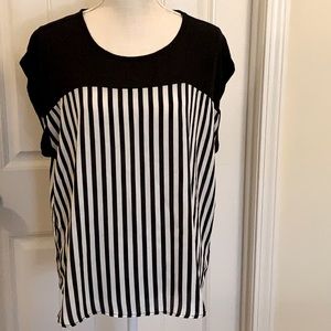 Forever21, black and white, sleeveless top, sz L